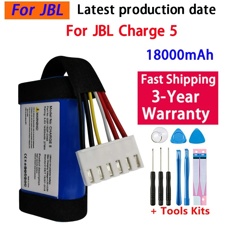 Jbl Speaker Charge 5 - Bateria de Substituição Original de 18000mAh