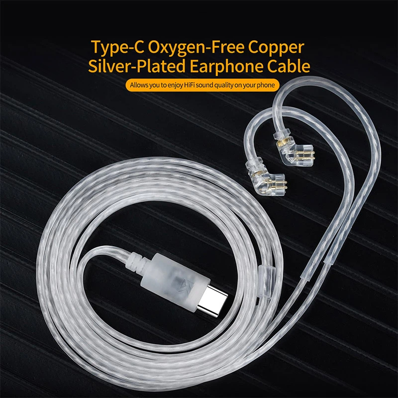 Usb C Earphone - Cabo para Fones de Ouvido KZ