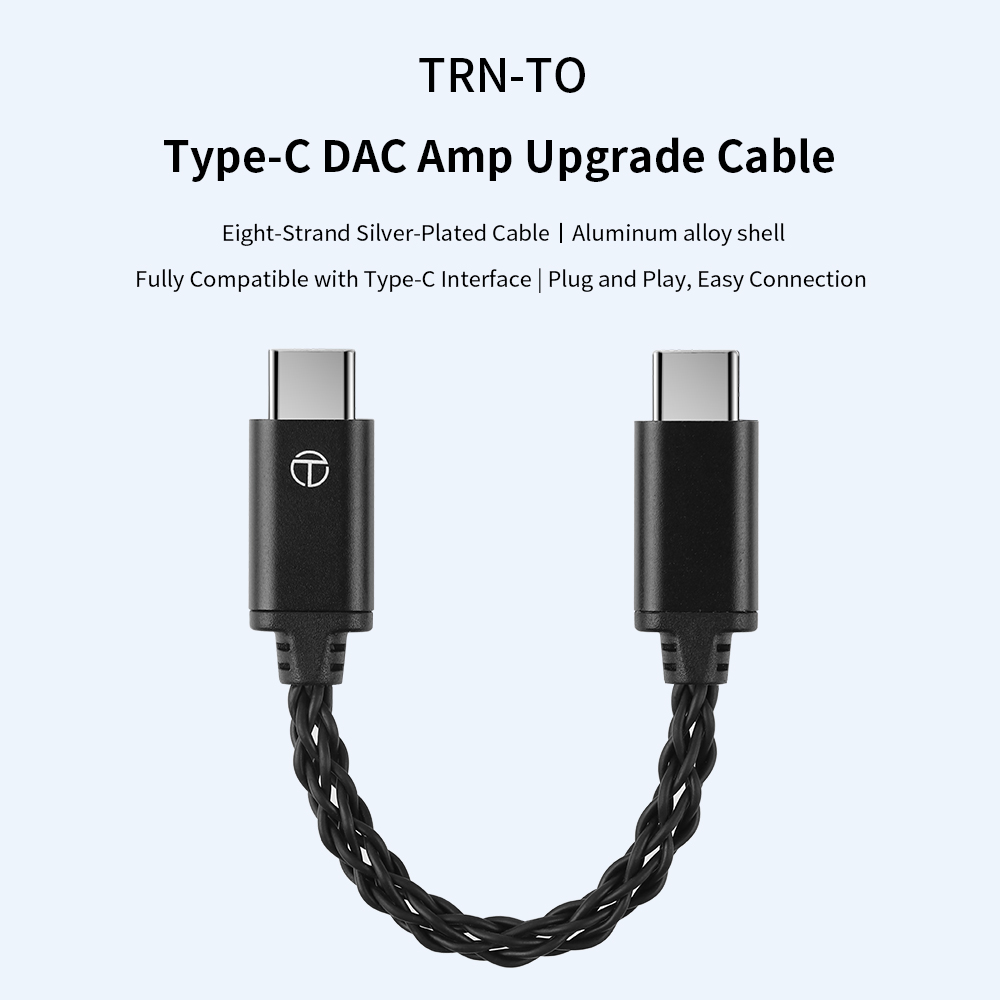 Usb C Earphone - Trn para linha de conversão tipo-c
