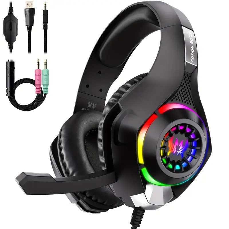Gaming Headset Rgb - Fone de Ouvido Gamer para PC,