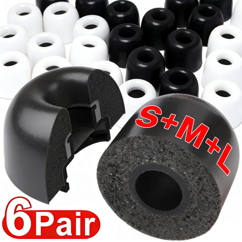 Earphone Foam Tip - 6-3 Pares de Pontas de Ouvido