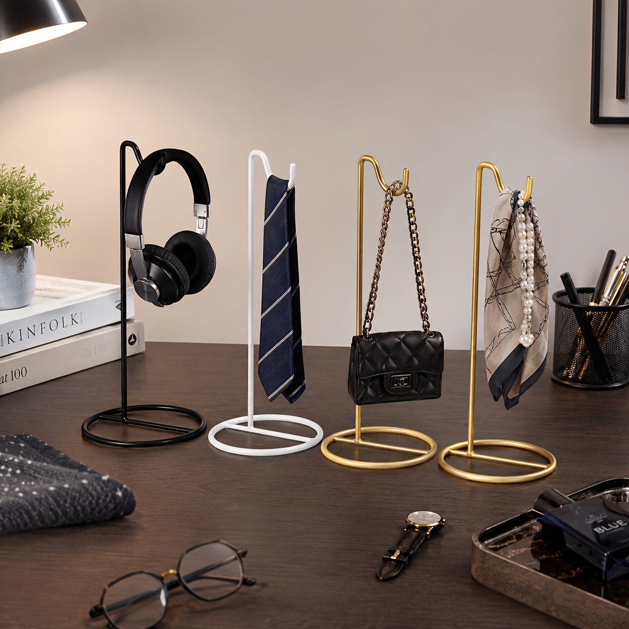 Headphone Stand Desk - Suporte de Armazenamento Multifuncional para Mesa,